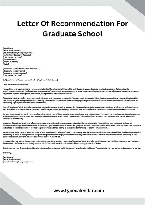 22 Free Recommendation Letter For Graduate School Samples To Download 22 Free Recommendation Letter For Graduate School Samples To Download