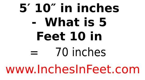 5 Foot 10 In Inches 5 Foot 10 In Inches
