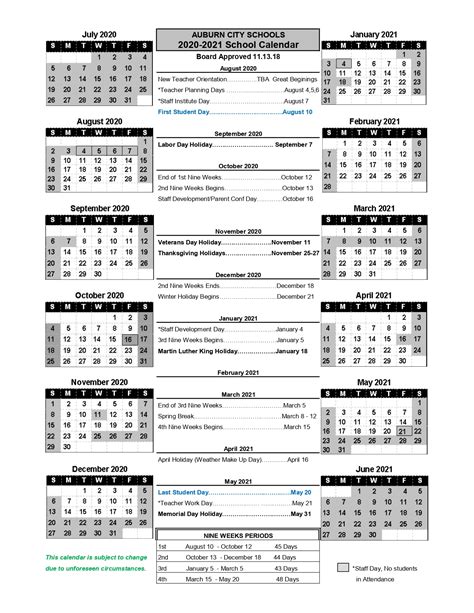 Academic Calendar Ua