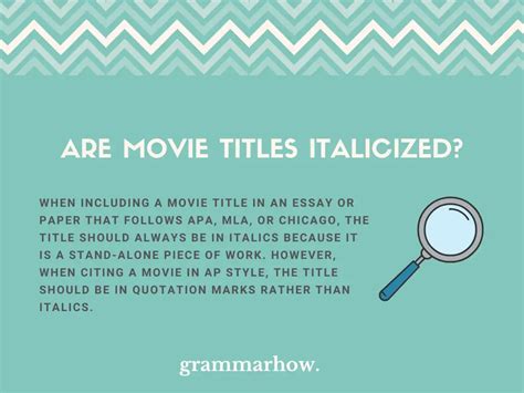 Are Films Italicized Are Films Italicized