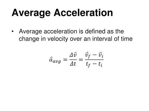 Average Acceleration Formula