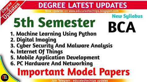 Degree 5Th Semester Bca All Subjects Important Model Papers Degree Degree 5Th Semester Bca All Subjects Important Model Papers Degree