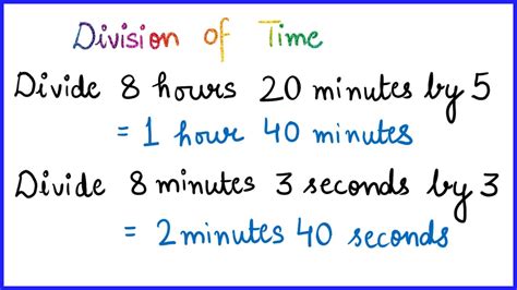 Division Of Time Division Of Hours Minutes Seconds How To Divide Division Of Time Division Of Hours Minutes Seconds How To Divide