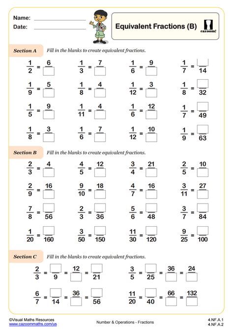 Equivalent Fractions B Fun And Engaging 4Th Grade Pdf Worksheets Equivalent Fractions B Fun And Engaging 4Th Grade Pdf Worksheets