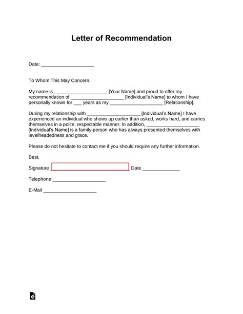 Free Letter Of Recommendation Templates 22 Pdf Word Eforms Free Letter Of Recommendation Templates 22 Pdf Word Eforms