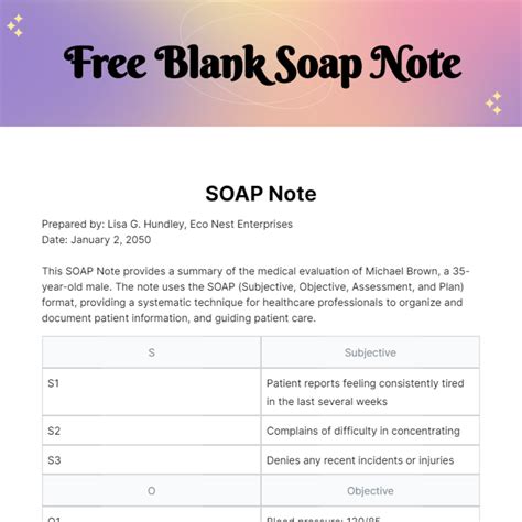 Free Soap Note Templates Templates Amp Examples Edit Online Amp Download Free Soap Note Templates Templates Amp Examples Edit Online Amp Download