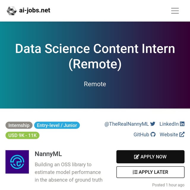 Hiring Internship Business Intelligence Data Science Intern In Hiring Internship Business Intelligence Data Science Intern In