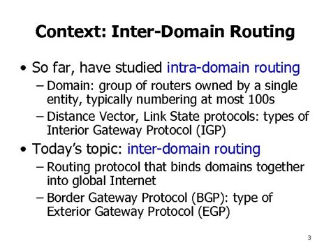Inter Domain Routing Bgp Brad Karp Ucl Computer Science Inter Domain Routing Bgp Brad Karp Ucl Computer Science