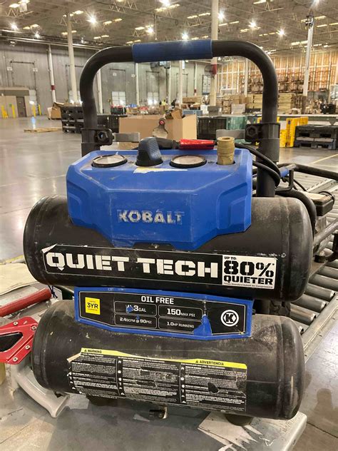 Kobalt Quiet Tech Single Stage Portable Corded Electric Twin Stack Air Kobalt Quiet Tech Single Stage Portable Corded Electric Twin Stack Air