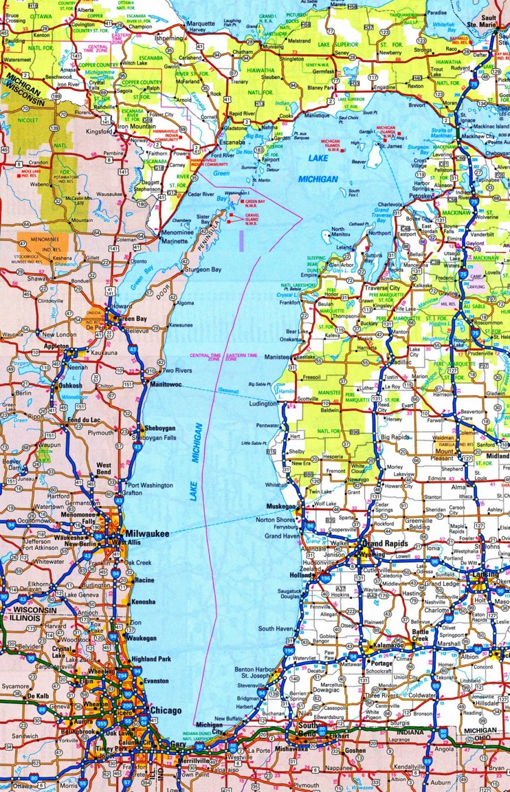 Lake Michigan Lake Map