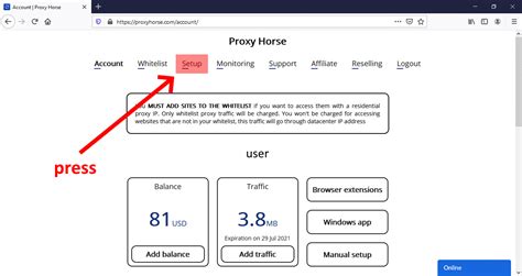 Manual Setup Guide Proxy Horse Manual Setup Guide Proxy Horse