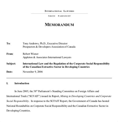 Memorandum Of Law Template Memorandum Of Law Template