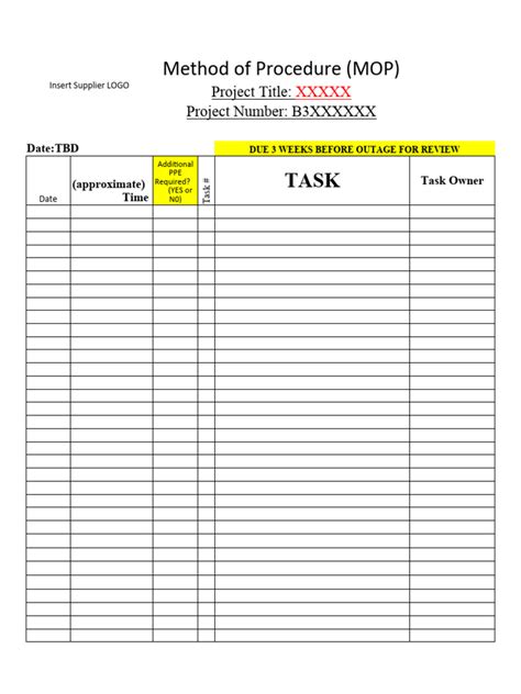 Method Of Procedure Mop Form Pdf Electrical Engineering Electricity Method Of Procedure Mop Form Pdf Electrical Engineering Electricity