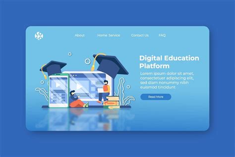 Modern Flat Design Vector Illustration Digital Education Platform Modern Flat Design Vector Illustration Digital Education Platform