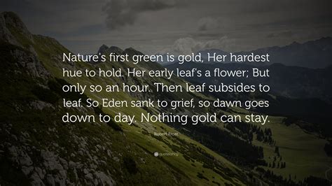 Nature's First Green Is Gold
