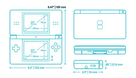 Nintendo Ds Lite Dimensions Drawings Dimensions Com Nintendo Ds Lite Dimensions Drawings Dimensions Com
