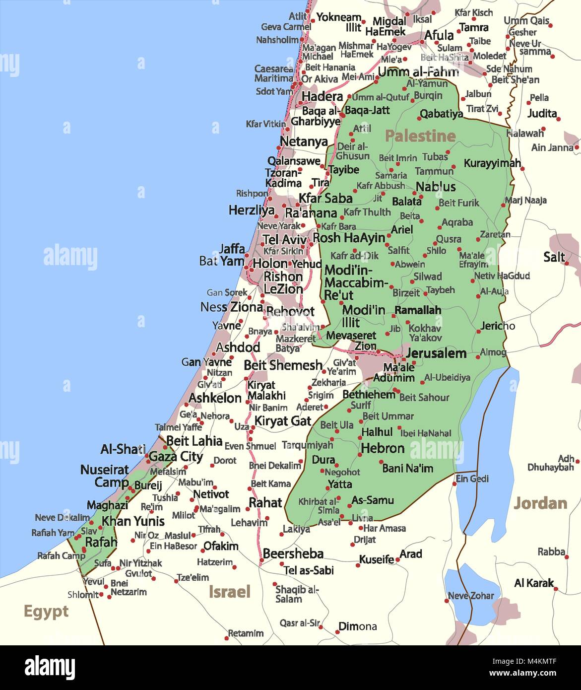 Palestine On Map