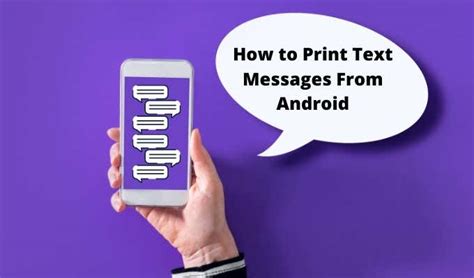 Print Text Message on Android