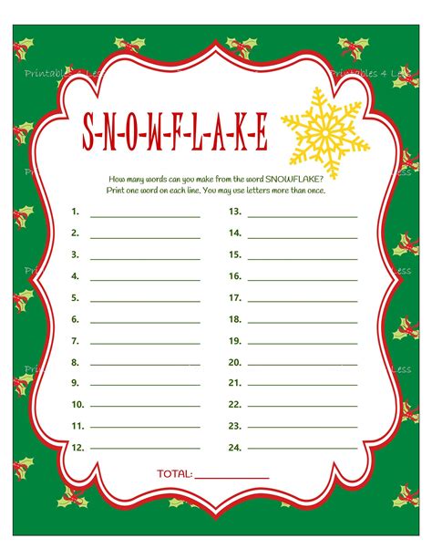 Printable Christmas Games For Parties Printable Christmas Games For Parties
