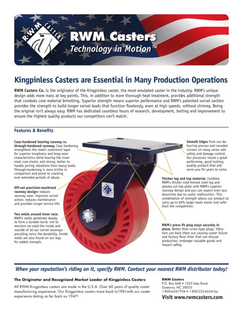 Rwm Casters Technology In Motion Rwm Casters Technology In Motion