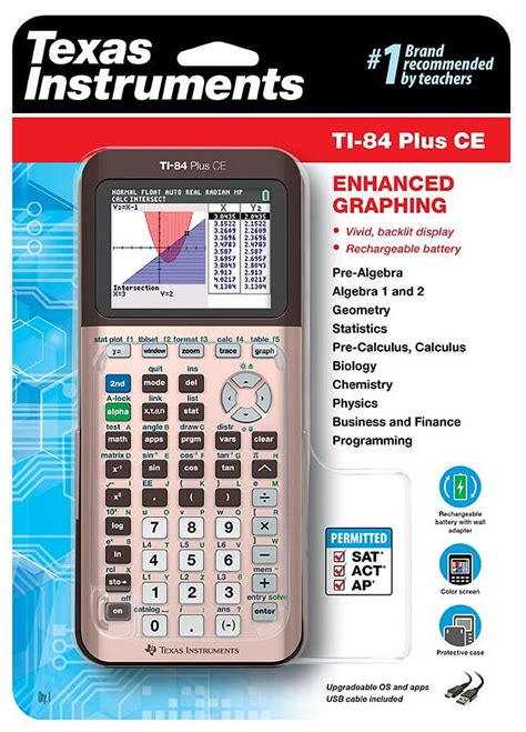 Texas Instruments Ti 84 Plus Ce Graphing Calculator Rose Gold Texas Instruments Ti 84 Plus Ce Graphing Calculator Rose Gold
