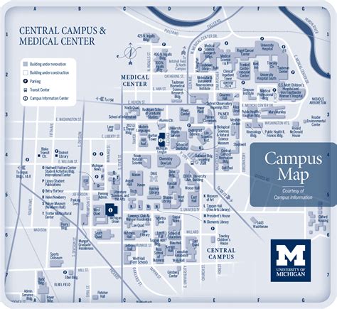 Umich Central Campus Map Umich Central Campus Map