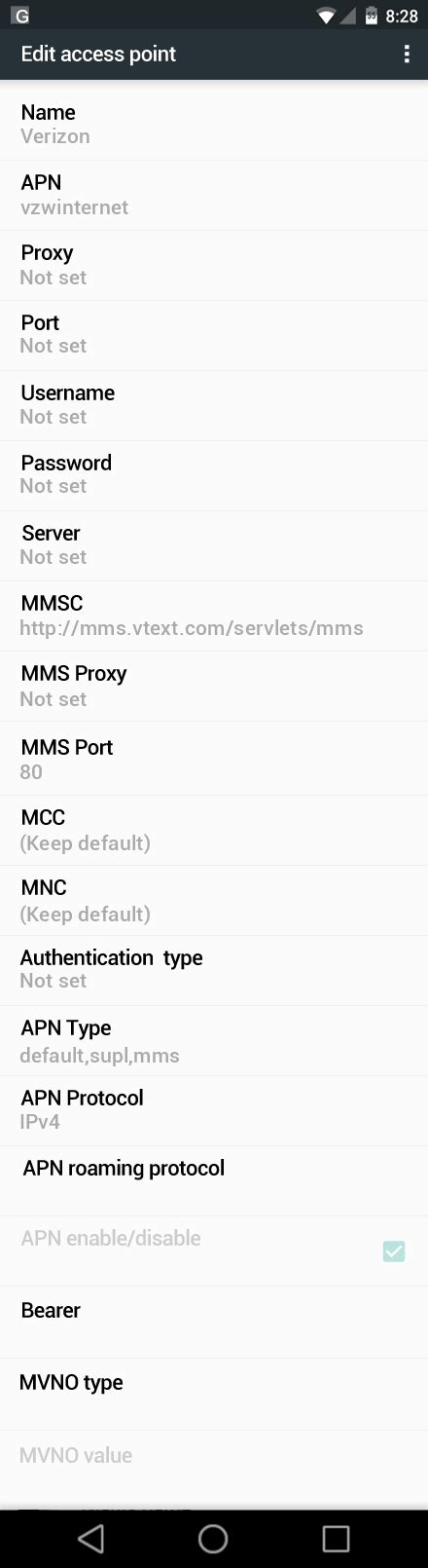 Verizon Samsung Galaxy S7 Internet And Mms Apn Settings For United Verizon Samsung Galaxy S7 Internet And Mms Apn Settings For United