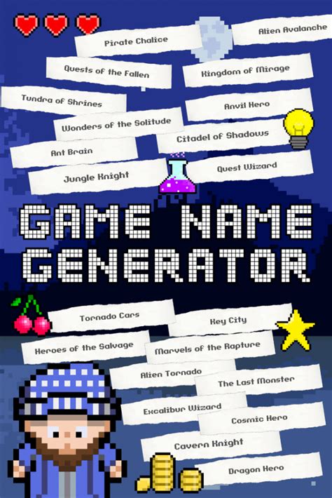 5 Game Name Generators 5 Game Name Generators