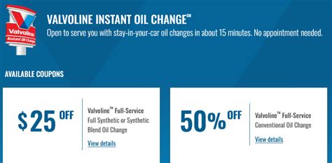 Vioc Coupon 25 Off Valvoline Full Service Full Synthetic Oil Vioc Coupon 25 Off Valvoline Full Service Full Synthetic Oil